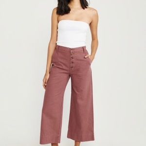 Abercrombie & Fitch Button-Up Wide-Leg Pants